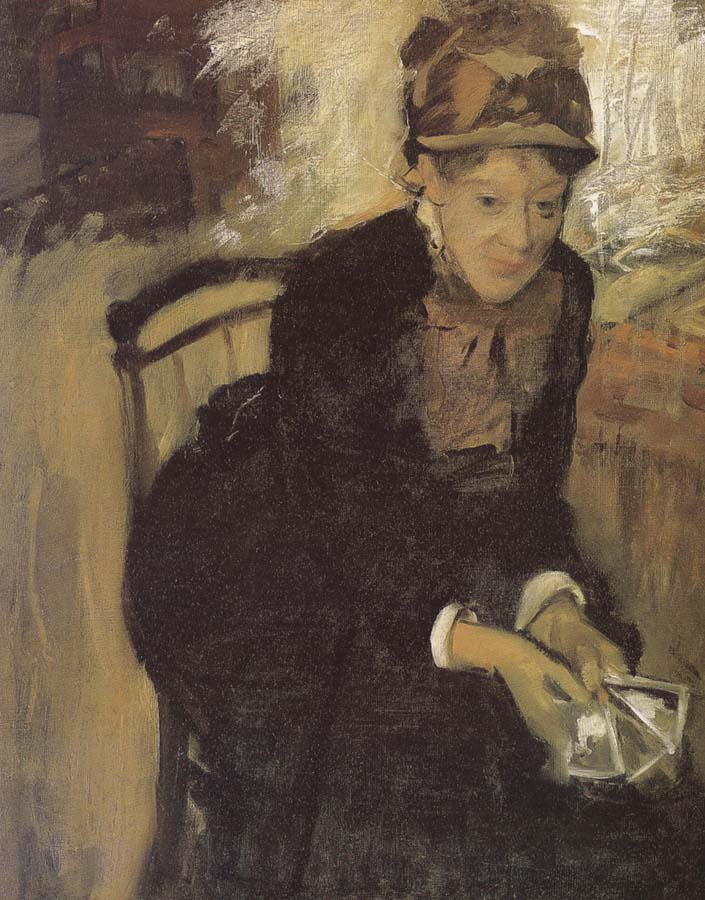 Edgar Degas Kesate taking the card